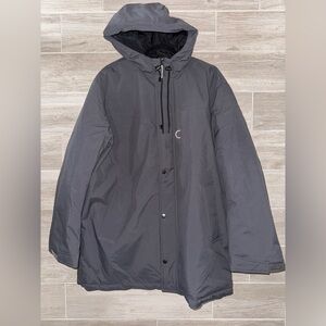 Bass & Co Men's Storm Coat Color Forged Iron Size Large Water-Resistant Puffer